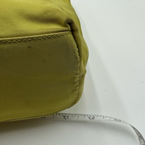 Prada - Authentic - Lime Green Canvas / Nylong Shoulder / Tote Bag - Picture 7 of 16